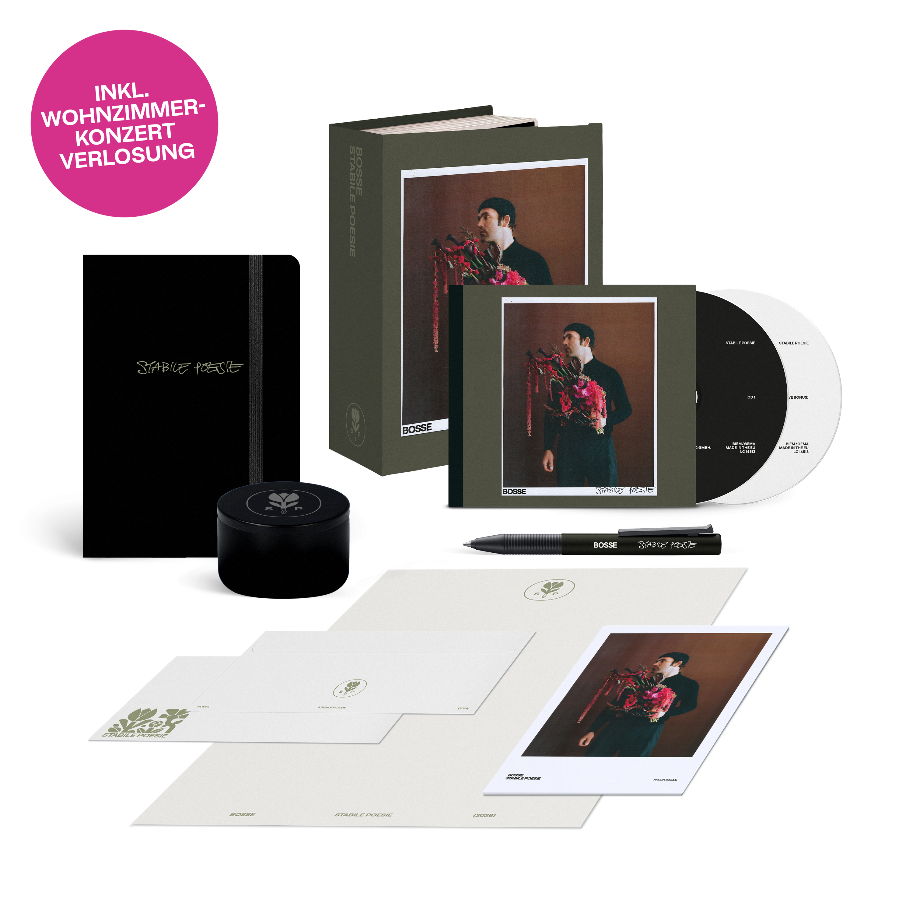 Bosse Stabile Poesie - Fanbox (signiert + limitiert) inkl. 2CD, Notizbuch, Kerze u.v.m. 436253